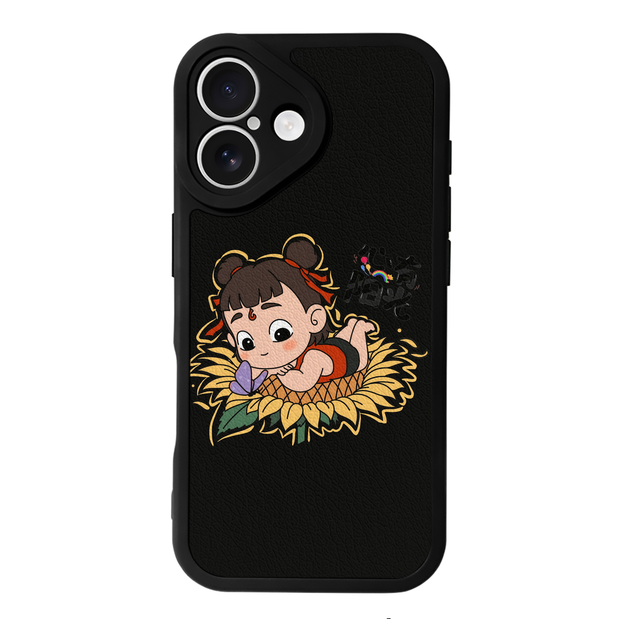 （画像用） Ne Zha 2 ナタ 魔童の大暴れ 【iPhone 16シリーズ対応】シリコンスマホケース（レザー調） 材質：シリコン